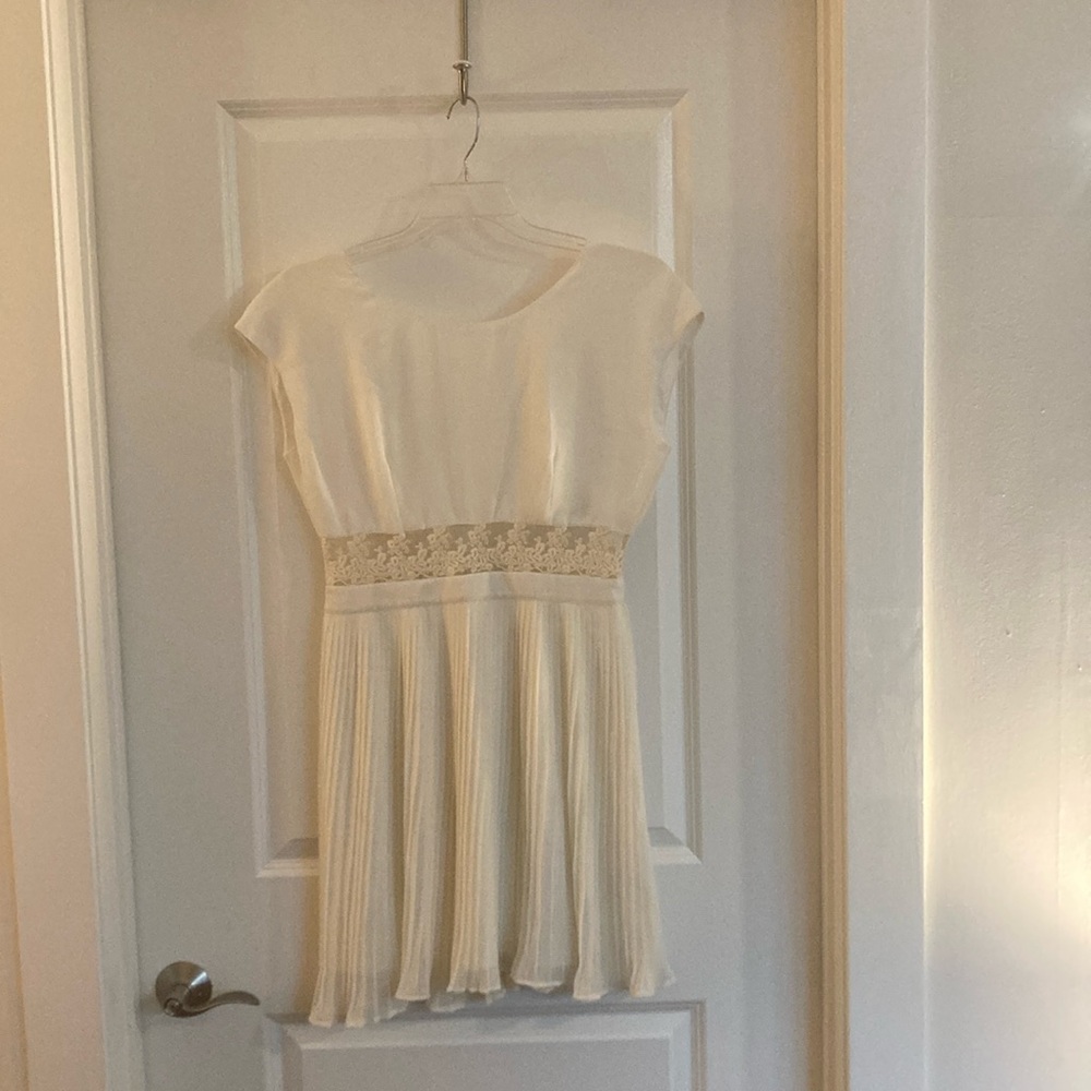 Off white dress with lace detailing